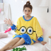 Đồ ngủ Phụ nữ Mùa đông San hô Lông cừu Ấm áp Little Yellow Man Nightdress Mùa thu Phiên bản Hàn Quốc Ngọt ngào Dễ thương Làm dày Dịch vụ tại nhà Flannel đầm thiết kế cao cấp Đêm đầm