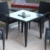 Nhà máy trực tiếp sân vườn đồ gỗ ngoài trời nhà hàng thanh bàn ghế mây kết hợp bàn cà phê năm mảnh tùy chỉnh - Bàn ghế ngoài trời / sân