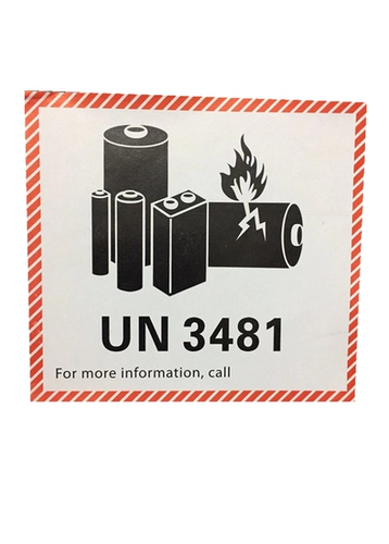 UN3481 Взрыва -Наклейка с напряжением, авиационная метка батареи