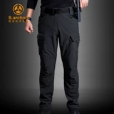 Зимняя акула, мужские утепленные удерживающие тепло ветрозащитные водонепроницаемые бархатные тактические штаны