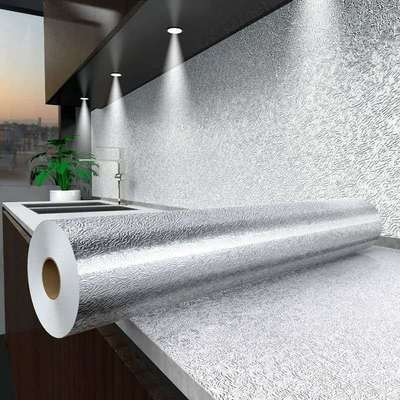10米厨房防油贴纸耐高温自粘铝箔纸橱柜台面防水防潮墙贴加厚