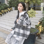 Áo len phổ biến 2018 mùa thu đông mới phiên bản Hàn Quốc mới của áo len kẻ sọc ngắn kẻ sọc ngắn nữ sinh viên
