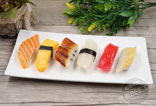 Симуляция суши модель модели поддельные блюда для суши моделирование лосося таблетки блюда для посуды магазин магазин