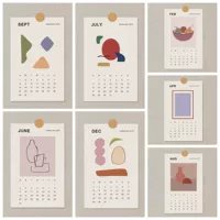 Календарь, карточки, ретро креативное украшение, Южная Корея, 2020 года