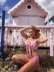 2018 tốc độ bán bikini màu hồng tình yêu in áo tắm nóng bán áo tắm nữ châu Âu và Mỹ - Bikinis