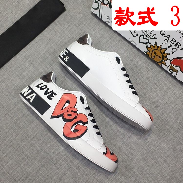 Style (3)European station 2020 new pattern cowhide Round head Frenulum letter leisure time fashion Little white shoes Low Gang men and women shoes Couple shoes