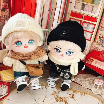 taobao agent Cotton doll, clothing, white sweater, 20cm