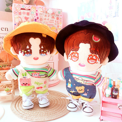 taobao agent Cute suspenders, T-shirt, doll for dressing up, 20cm