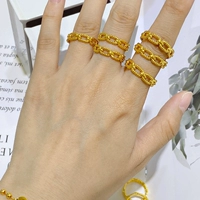 Золотая цепь, золотое модное кольцо для влюбленных, городской стиль