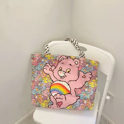Небольшой дизайнерский шоппер, мультяшная модная сумка на одно плечо, с медвежатами, коллекция 2021