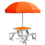 Пользовательский открытый таблица и кресла на открытом воздухе нажмите на солнечный зонтик портативный складной алюминиевый подключенный
