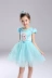 Frozen Princess Dress Girls Short Short Dress Cotton Summer Children Váy Summer Mới - Váy