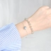 Hạt đá tự nhiên màu xám mặt trăng vòng đeo tay nữ thiết kế thích hợp ins gió lạnh sterling bạc pha lê vòng tay quà tặng sinh nhật - Vòng đeo tay Clasp