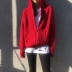Trạm châu âu 2018 mùa thu thời trang mới trùm đầu đan áo khoác nữ lỏng mỏng áo len màu đỏ cardigan giản dị