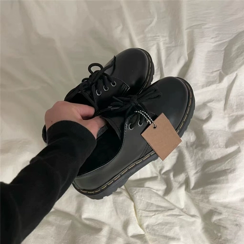 Супер позитивная версия ● DR1461QUAD Кожаная кожаная обувь