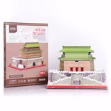 Модель модели Zhengyangmen Beijing Mingsheng Qianmen 3d Трехмерная головоломка для детей ручной работы архитектурная головоломка