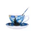 Cốc cà phê với muỗng đặt nhà Châu Âu nhỏ sang trọng Van Gogh gốm sứ xương trung quốc Tiếng Anh buổi chiều tea cup tea set