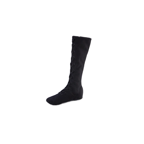 Тканевые этнические танцующие высокие сапоги с молнией, ботинки, 2019