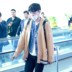 Mùa xuân và Mùa Thu của Nam Giới Exo Zhang Yixing với Loose Knit Cardigan Tương Phản Joker Colorblock Dài Tay Áo Len Vài áo len nam trung niên Cặp đôi áo len