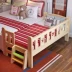 Trẻ em đồ nội thất trẻ em giường giường đơn 1 m giường trẻ em với hộ lan tôn sóng cậu bé cô gái rắn giường gỗ cot