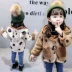 Áo khoác bé gái mùa thu đông mùa đông áo sơ mi 1-2-3-4 tuổi 2018 mới 5 bé gái cộng với áo khoác nhung cho bé Áo khoác