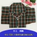 Mùa xuân mới cotton cũ vải thô đồ ngủ nam và nữ dài tay kẻ sọc trung niên nhà quần áo chia tay người yêu quần áo đồ bộ mặc nhà cao cấp Giống cái