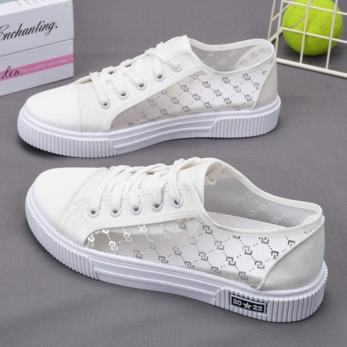 Летняя сетчатая дышащая тканевая модная универсальная обувь, кроссовки, мягкая подошва, в корейском стиле