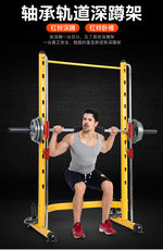 Тренажер силовой 史密斯机5762分体组合卧推架 安全轨道深蹲架 举重床杠铃套装