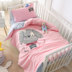 Trẻ em giường em bé giường 6 mảnh thiết lập với lõi mẫu giáo quilt ba mảnh giường ngủ 褥 bé bông quilt cover Bộ đồ giường trẻ em