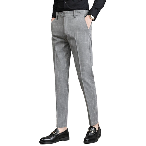 Осенние штаны, мужской костюм для отдыха, облегающий крой, изысканный стиль