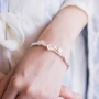 Hanfu phong cách cổ xưa mở vòng tay tươi và đơn giản Vòng tay gió dân tộc retro - Vòng đeo tay Cuff vòng bạc cho bé