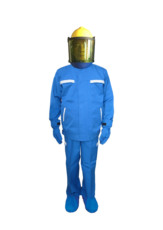 Огнезащитная одежда 二级防电弧服套装葆莳防电弧服电力施工保护绝缘鞋电工工作服防爆