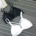 X4-8 văn học fan hâm mộ không có vòng thép màu đen và trắng ren tam giác cup bikini sexy áo ngực bikini đi biển đẹp Bikini