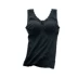 Black Slim Fit Tay áo Vest Girl với Ngực Pad - Ống