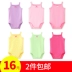 Bé onesies tam giác yếm trong vest quần áo túi rắm quần áo mùa hè nữ bé không tay mỏng quần áo sơ sinh body giả vest cộc tay bé trai Áo liền quần