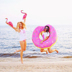 Donut bơi vòng-INS-Lớn-Gửi chân đường kính 90cm phao bơi Cao su nổi