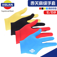 Перчатки для бильярда 【新款】进口正品西关左撇子右手手套桌球三指左手黑色台球手套