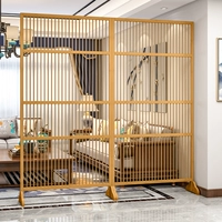 Phong cách Trung Quốc mới vách ngăn phòng khách sảnh vào với bàn đơn giản hiện đại lưới tản nhiệt chặn màn hình phòng ngủ di động vách gỗ ngăn phòng khách