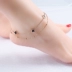 Thép titan vòng chân nữ không phai rose gold chuỗi chân Hàn Quốc phiên bản của Sen đơn giản cá tính thủy triều mật ong chuông mắt cá chân cổ chuỗi
