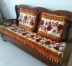 Mùa đông dày màu đỏ gỗ rắn sofa đệm sang trọng đệm chống trượt đơn đôi ba giả len thảm lót ghế gỗ Ghế đệm / đệm Sofa