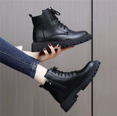 Martens, тонкие ботинки в английском стиле, универсальные короткие сапоги, коллекция 2023, в британском стиле, подходят для подростков, из натуральной кожи