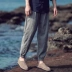 Quần linen Quần âu phong cách Trung Quốc quần lỏng nam bó quần cotton và vải lanh chín quần quần harem quần đèn lồng - Quần Harem