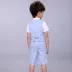 Chàng trai ăn mặc trẻ em phù hợp với nhỏ phù hợp với vest ba mảnh mùa hè cậu bé hoa cô gái ăn mặc trang phục máy chủ set bộ vest bé trai kèm cavat Váy trẻ em