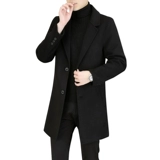 Длинное демисезонное осеннее трендовое шерстяное пальто, средней длины, в корейском стиле, увеличенная толщина