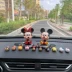 Sáng tạo trang trí xe phụ kiện xe hơi Mickey Minnie phim hoạt hình dễ thương con búp bê nhỏ xe trang trí xe nguồn cung cấp đồ trang trí taplo ô tô Ô tô nội thất Accesseries