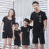 Tiền kiếm tiền để chi tiêu tiền vào gia đình nạp mùa hè 2018 làn sóng mới nhà đầy đủ ba ngắn tay áo thun Trang phục dành cho cha mẹ và con