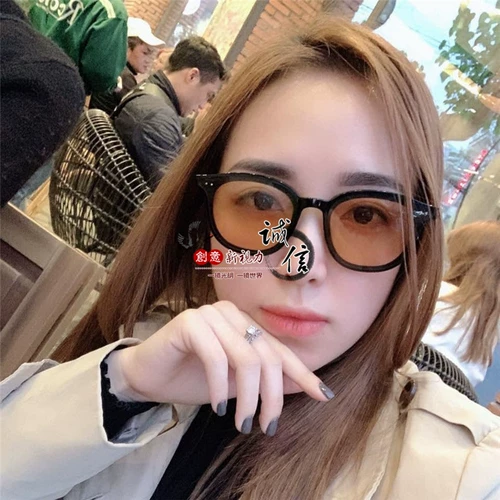 ГМ солнцезащитные очки женщины Желтые солнцезащитные очки для мужчин без коробки без коробки рамки с миопий