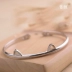 Bạc vòng đeo tay mở nữ sáng tạo Nhật Bản và Hàn Quốc dễ thương mèo vòng đeo tay vòng điều chỉnh đồ trang sức bạc món quà sinh viên vòng tay pandora Vòng đeo tay Cuff