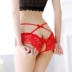 Sexy nóng siêu mỏng phụ nữ đầy đủ trong suốt thong nữ eo thấp dễ thương cám dỗ cotton crepe lưới đồ lót ren quan lot nu danh cho tuoi 12 Giống cái