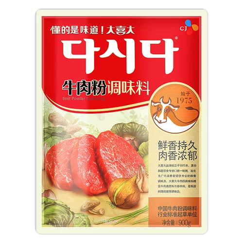 Корея Gejie Great Beef Powder 900G Кухня Приготовление горячего горшка нижнее корейское Qimchi Смешание супа приправы